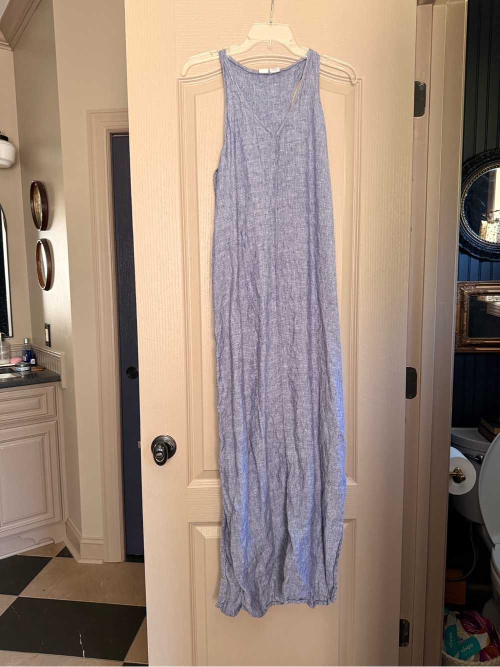 Artisan Ny Soft Chambray Maxi Dress in Light Blue